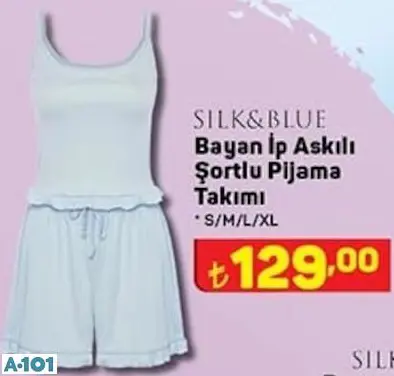 SİLK&BLUE ŞORTLU PİJAMA TAKIMI